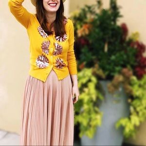 J. Crew Sequined Jackie Cardigan Rose Gold Flowers